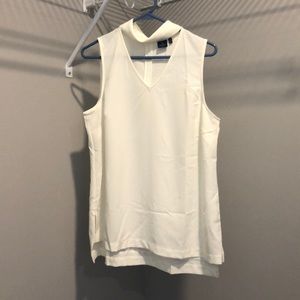 White Sleeveless Shirt